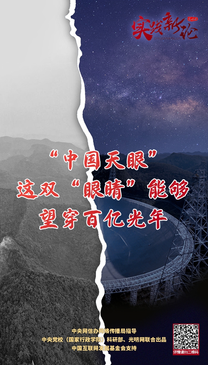 【理响中国·实践新论】海报|“中国天眼”：这双“眼睛”能够望穿百亿光年